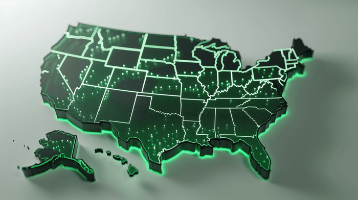 Photo of a Stylized USA Map
